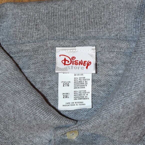 Disney Store Gray Mickey Mouse Gray Polo Shirt Sz 2XL - Picture 3 of 3